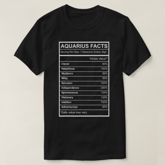 アクエリアスファクト〔占星術の〕十二宮図誕生日1月2月G Tシャツ (デザイン正面)