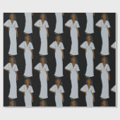 アクエリアスブラック〔占星術の〕十二宮図星占ラッピング紙 ラッピングペーパー (フラット)