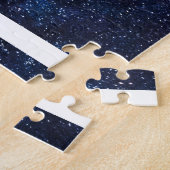 アクエリアスブルーコズミックスター銀河系〔占星術の〕十二宮図の看板 ジグソーパズル (側面)