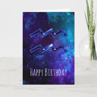 アクエリアスブルースペース誕生日カード カード
