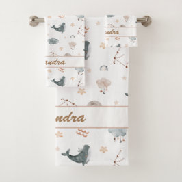 アクエリアスベビーかわいい&小さなウォーターベアラーのためのソフト バスタオルセット