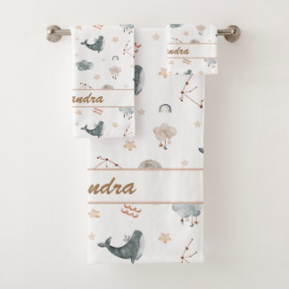 アクエリアスベビーかわいい&小さなウォーターベアラーのためのソフト バスタオルセット