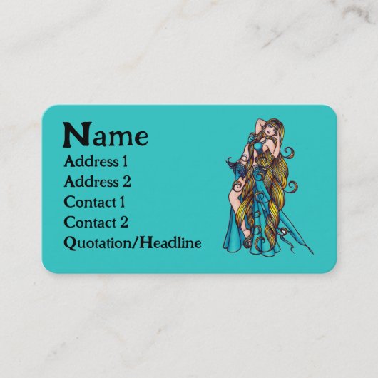 アクエリアスベリーダンサービジネスカード 名刺 (正面)