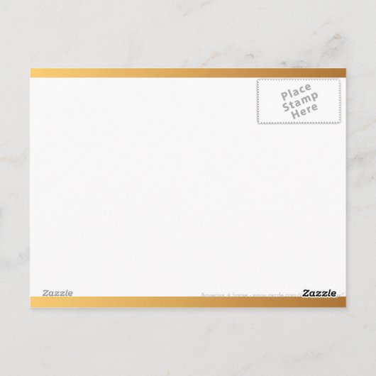 アクエリアスホース誕生日アストロロジーバーチカルハガキ ポストカード (裏面)