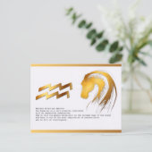 アクエリアスホース誕生日アストロロジーパーソナリティ ポストカード (スタンド正面)