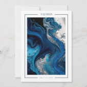 アクエリアスマーブルウォーター〔占星術の〕十二宮図誕生日カード サンキューカード (正面)