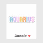 アクエリアスモダンタイポグラフィシール シール (シート)