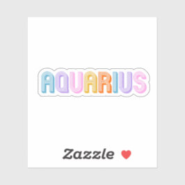 アクエリアスモダンタイポグラフィシール シール