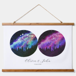 アクエリアスレオパーソナライズされたカップル占星術 吊り下げ型タペストリー