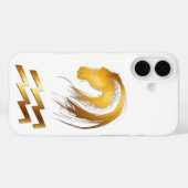 アクエリアス中国の馬と西部占星術ケース Case-Mate iPhoneケース (裏面 (横))