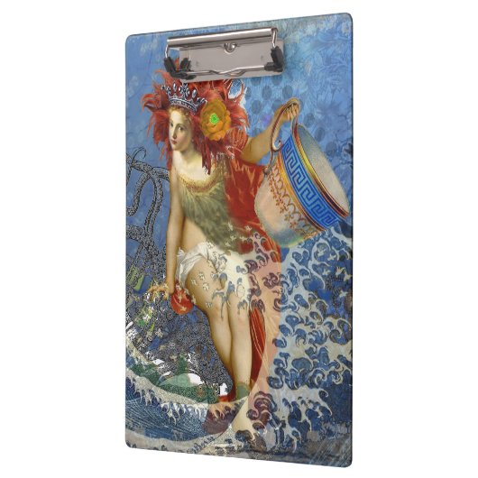 アクエリアス人魚ゴシック様式の青い芸術 クリップボード (左)