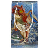 アクエリアス人魚ゴシック様式の青い芸術 スモールペーパーバッグ (正面)