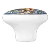 アクエリアス人魚ゴシック様式の青い芸術 セラミックノブ (側面)