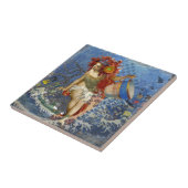 アクエリアス人魚ゴシック様式の青い芸術 タイル (側面)