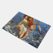 アクエリアス人魚ゴシック様式の青い芸術 ドアマット (アングル)