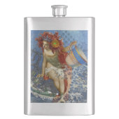 アクエリアス人魚ゴシック様式の青い芸術 フラスク (正面)