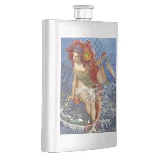 アクエリアス人魚ゴシック様式の青い芸術 フラスク (右)