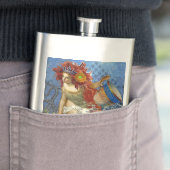 アクエリアス人魚ゴシック様式の青い芸術 フラスク (インサイチュ)