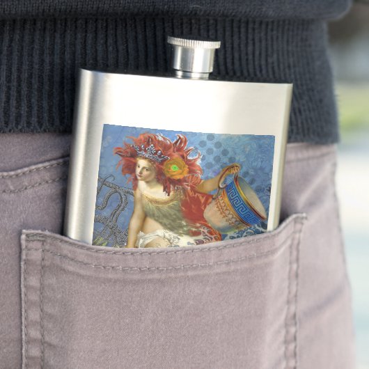 アクエリアス人魚ゴシック様式の青い芸術 フラスク (インサイチュ)