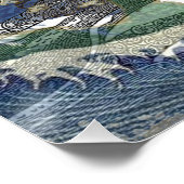 アクエリアス人魚ゴシック様式の青い芸術 ポスター (コーナー)