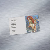 アクエリアス人魚ゴシック様式の青い芸術 マグネット名刺 (インサイチュ)