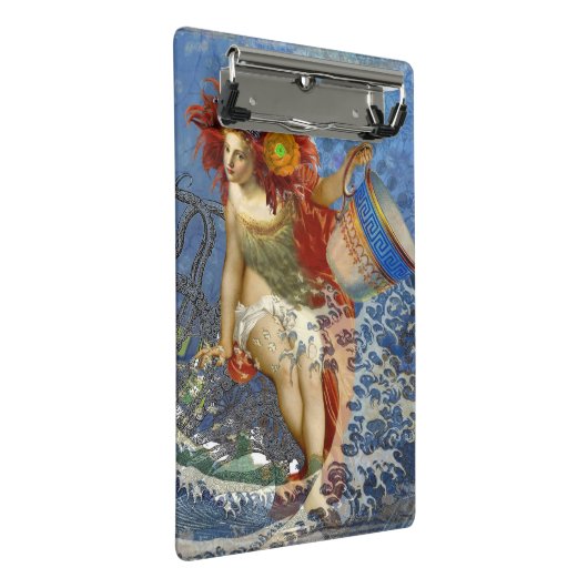 アクエリアス人魚ゴシック様式の青い芸術 ミニクリップボード (アングル)