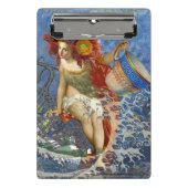 アクエリアス人魚ゴシック様式の青い芸術 ミニクリップボード (正面)