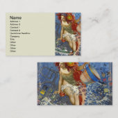 アクエリアス人魚ゴシック様式の青い芸術 名刺 (正面/裏面)