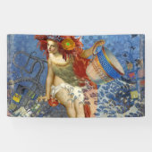 アクエリアス人魚ゴシック様式の青い芸術 横断幕 (横)