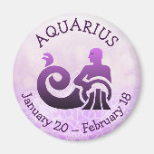 アクエリアス占星術星占い〔占星術の〕十二宮図標識 マグネット (正面)