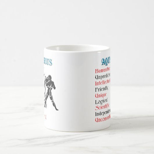アクエリアス占星術〔占星術の〕十二宮図標識 コーヒーマグカップ (中央)
