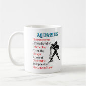 アクエリアス占星術〔占星術の〕十二宮図標識 コーヒーマグカップ (左)