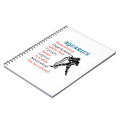 アクエリアス占星術〔占星術の〕十二宮図標識 ノートブック (左側)