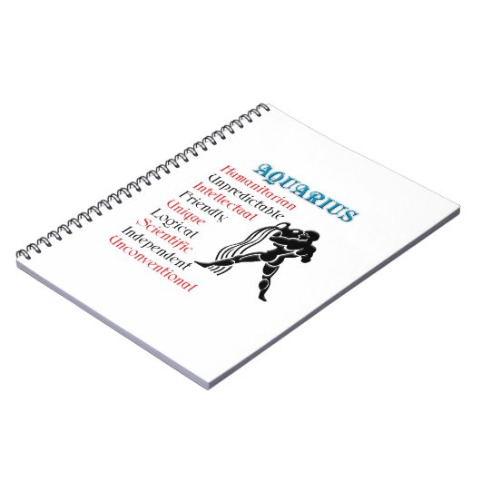 アクエリアス占星術〔占星術の〕十二宮図標識 ノートブック (左側)
