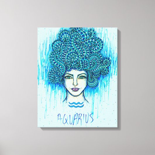 アクエリアス女性 キャンバスプリント (正面)