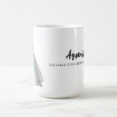 アクエリアス女神ファッションイラストレーション水受け コーヒーマグカップ (中央)