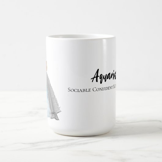 アクエリアス女神ファッションイラストレーション水受け コーヒーマグカップ (中央)