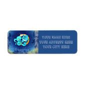 アクエリアス差出人住所ラベル ラベル (正面)