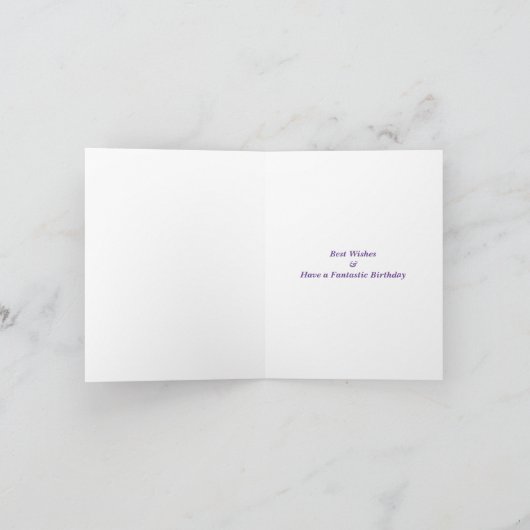 アクエリアス星占いスター設計誕生日カード カード (内部)