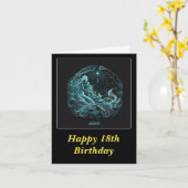 アクエリアス星占いスター設計誕生日カード カード (黄色い花)