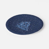 アクエリアス星座と〔占星術の〕十二宮図サイン(星あり) ペーパープレート (アングル)