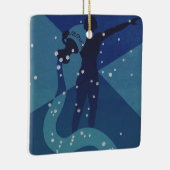 アクエリアス星座、ヴィンテージ〔占星術の〕十二宮図星占い セラミックオーナメント (右)