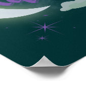 アクエリアス星月雲スターアストロロジーアート ポスター (角)