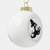 アクエリアス水持参人の占星術の占星術の(占星術の)十二宮図 セラミックボールオーナメント (左)