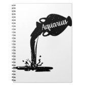 アクエリアス水持参人水壷の(占星術の)十二宮図の芸術 ノートブック (正面)