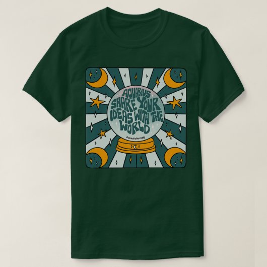 アクエリアス水晶球 Tシャツ (デザイン正面)