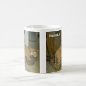 アクエリアス猫の(占星術の)十二宮図の印のマグ コーヒーマグカップ (中央)