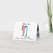 アクエリアス絵画印象派のスタイルと金ゴールド サンキューカード (正面)