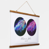 アクエリアス蠍座パーソナライズされたカップル占星術 吊り下げ型タペストリー (傾斜あり)