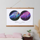 アクエリアス蠍座パーソナライズされたカップル占星術 吊り下げ型タペストリー (寝室)